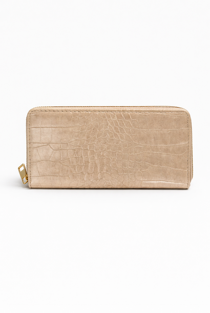 Thylin large croco wallet Beige