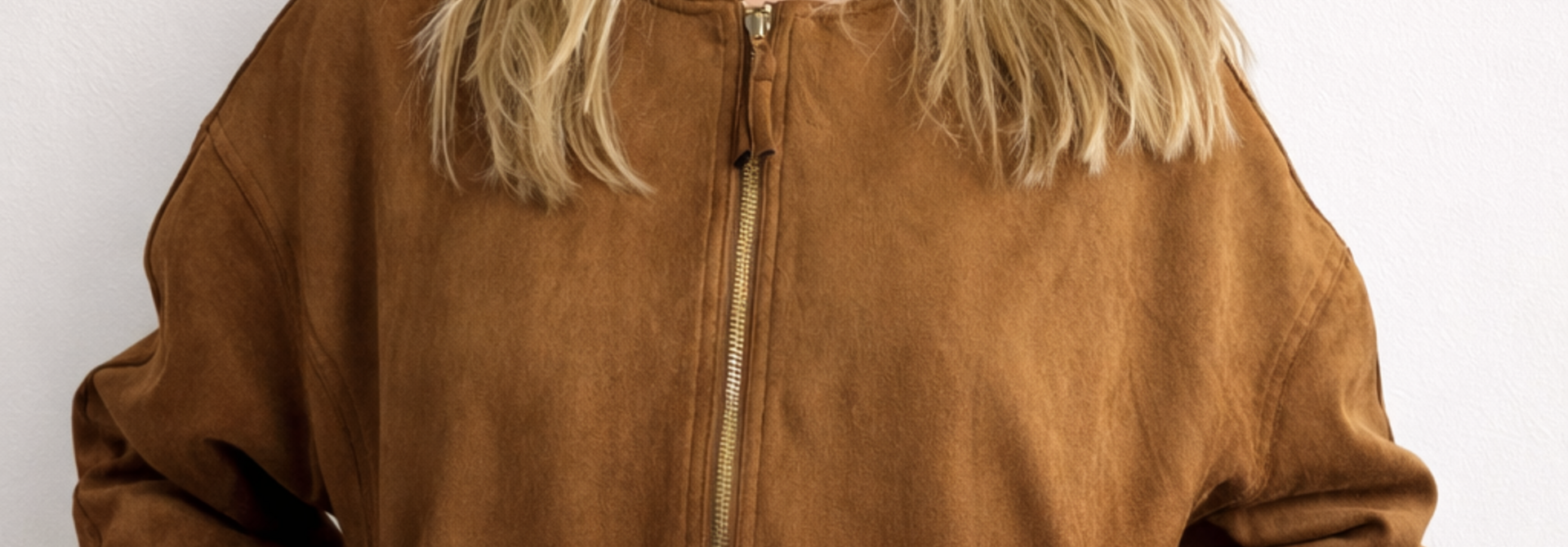 Babou diam leather bomber vest Camel