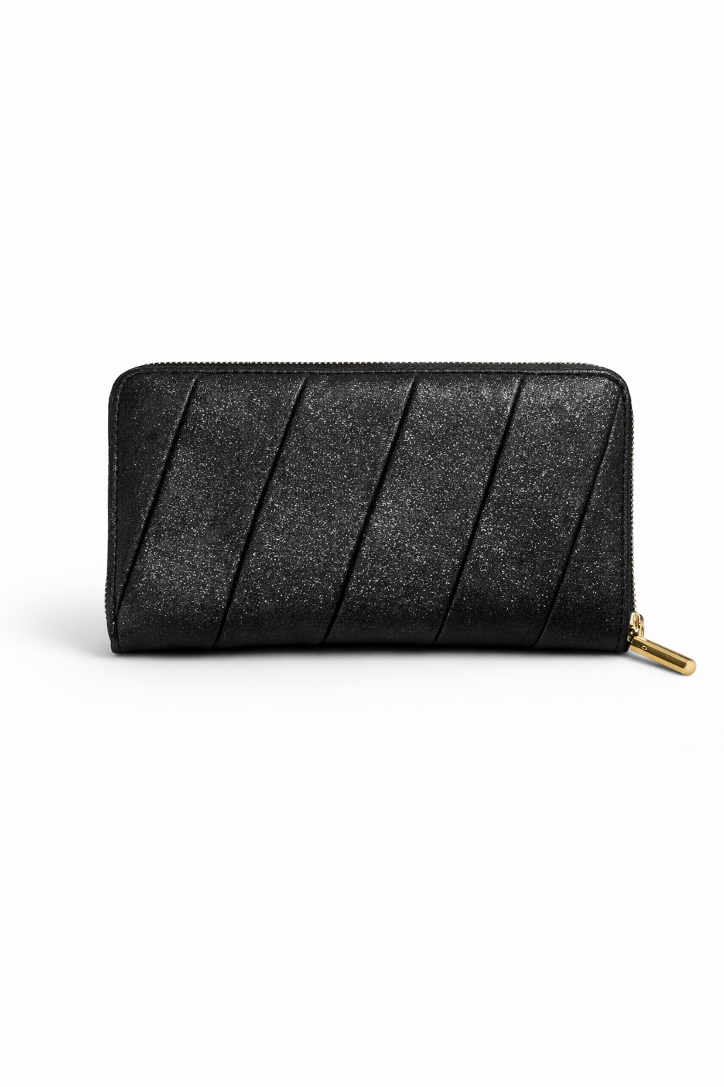 jady large metalic wallet Black-1