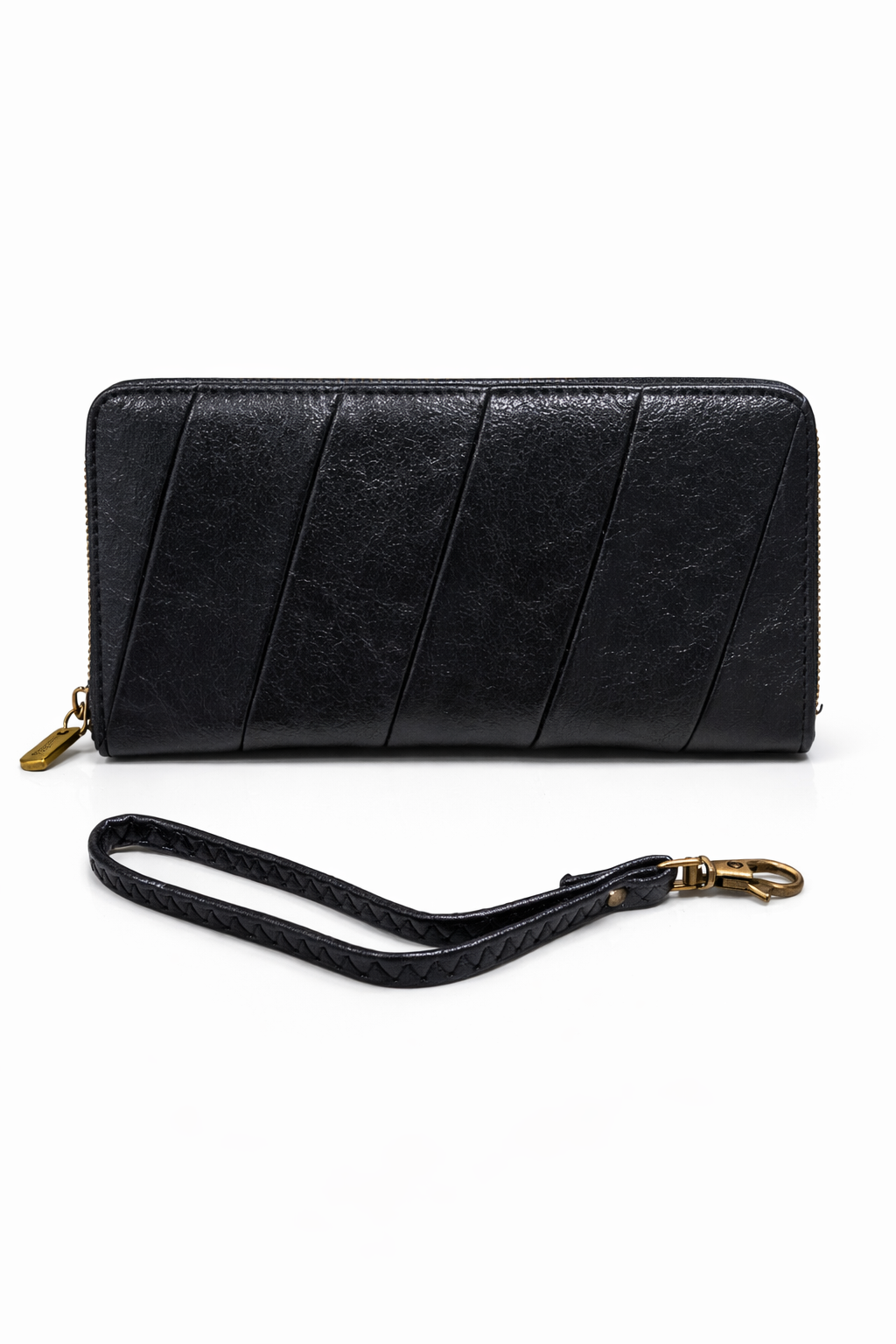 jady large metalic wallet Black-2