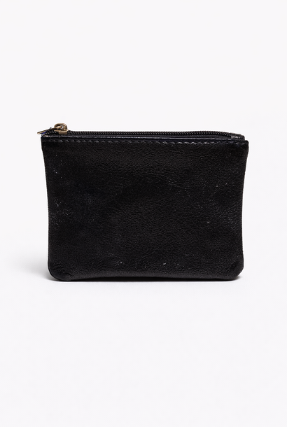 Eda leather metalic little etui wallet  Black