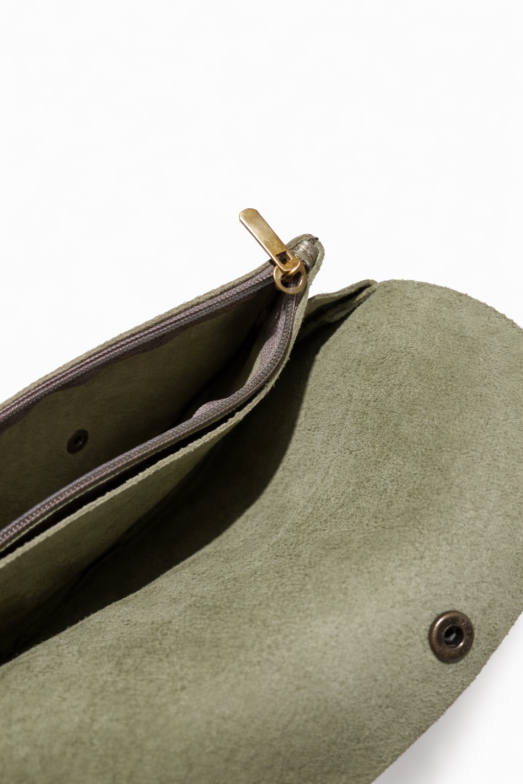 Holy leather metalic etui wallet Khaki-2