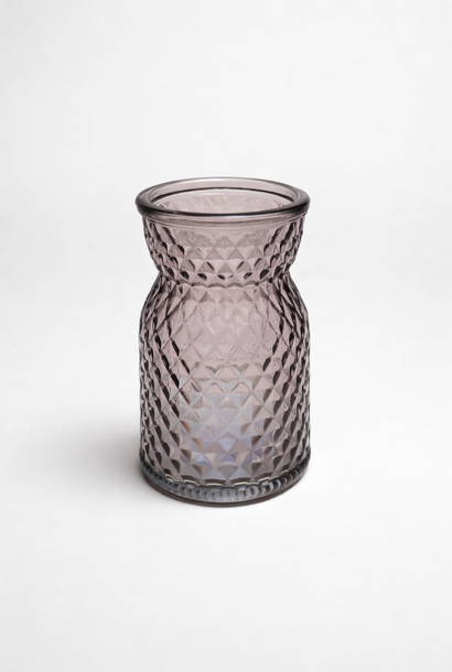 Posh small bottlevase 7.5Dx10.5H Transparant Black