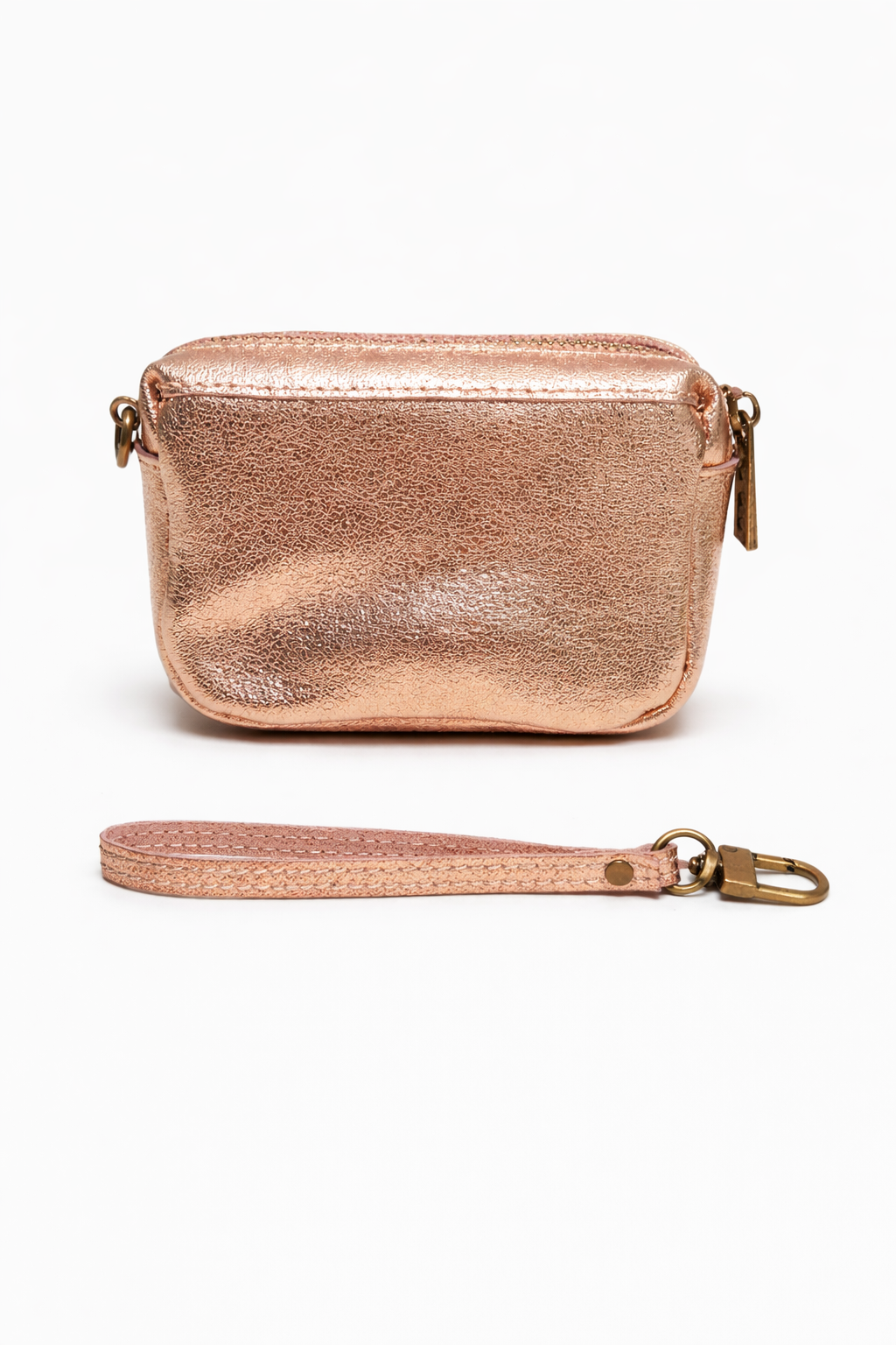 Ade metalic zip wallet Rosé-2
