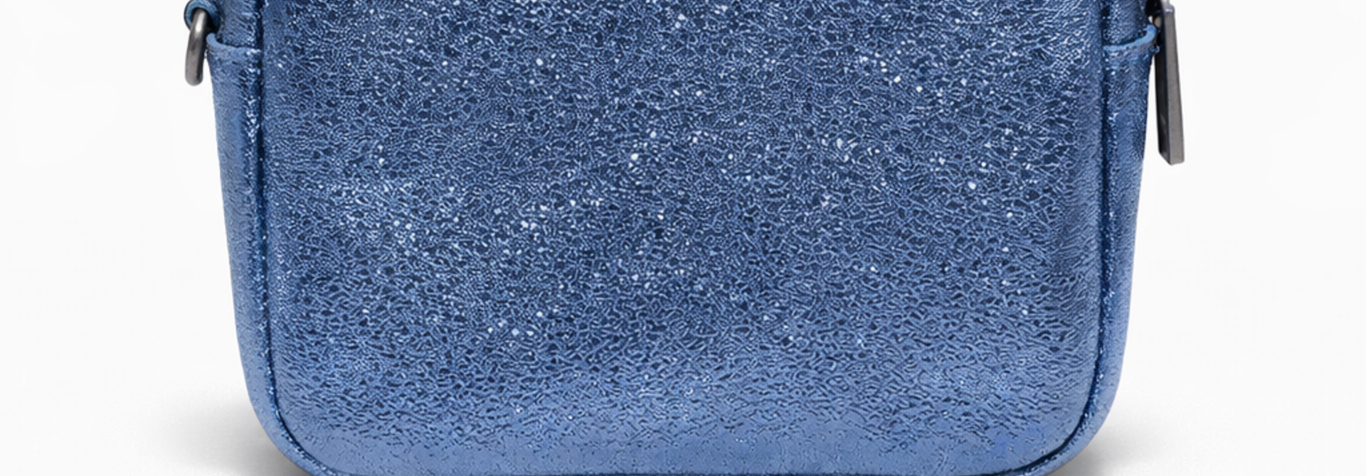 Ade metalic zip wallet Denim