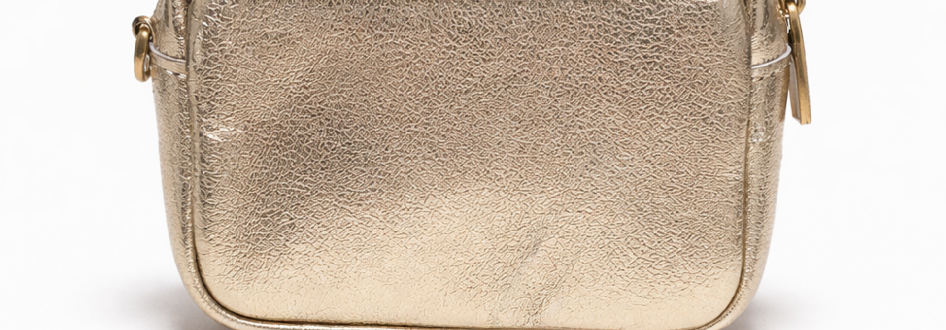 Ade metalic zip wallet Gold