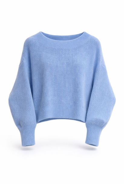 Thais short boatneck Light Blue