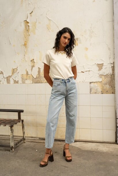 Brandy slim balloon denim Light Stone