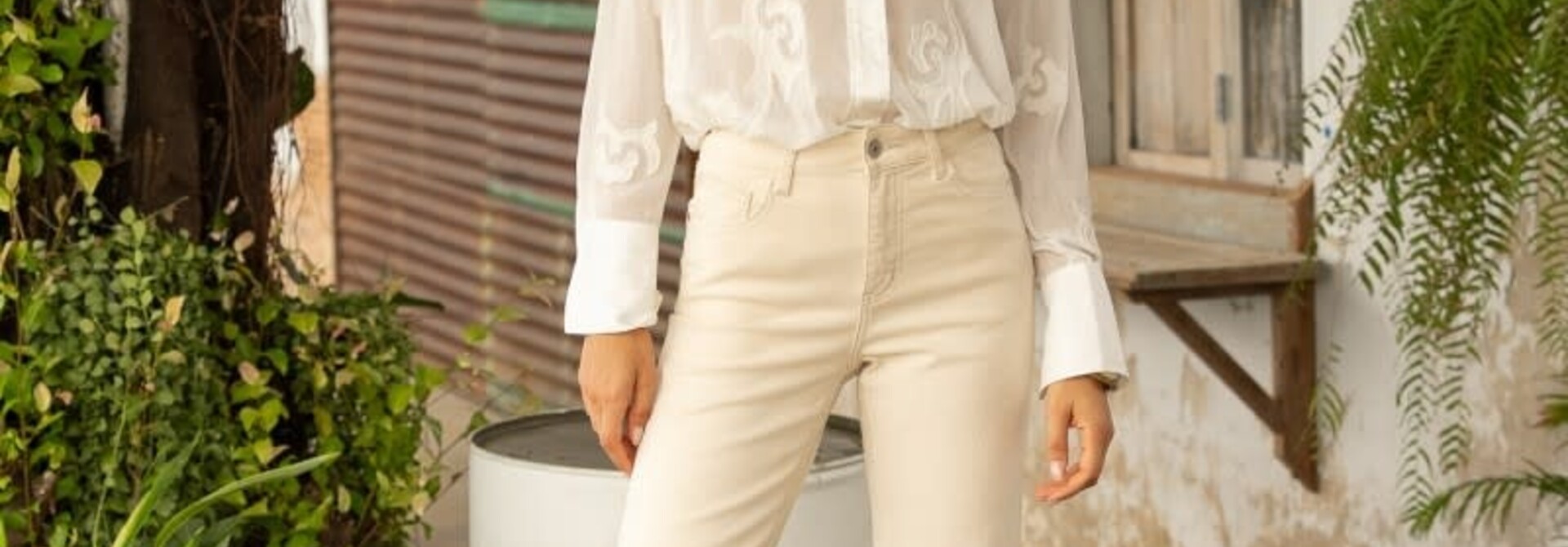 Solange hw ankle straight denim Naturelle