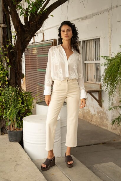 Solange hw ankle straight denim Naturelle