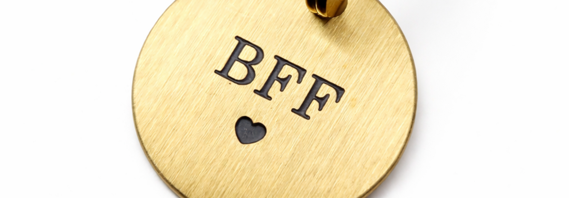 "BFF love" key chain Gold