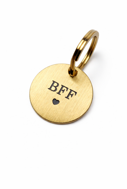 "BFF love" key chain Gold