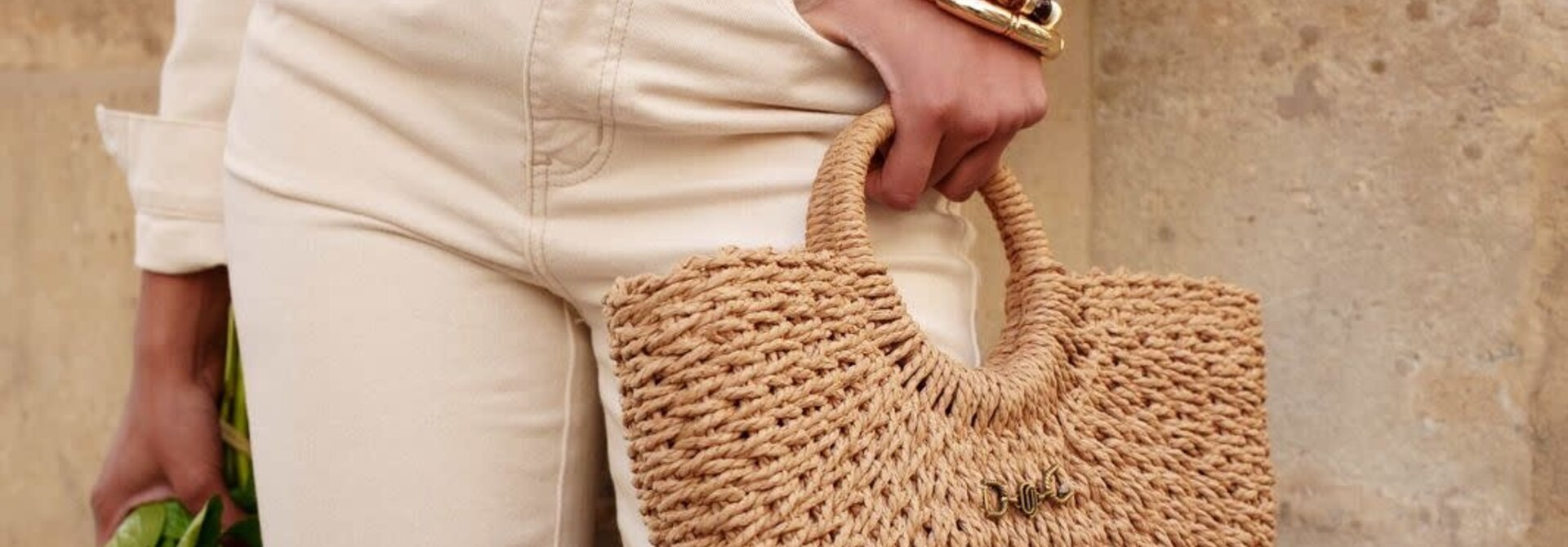 Eugenie highwaist large flare Beige Naturel