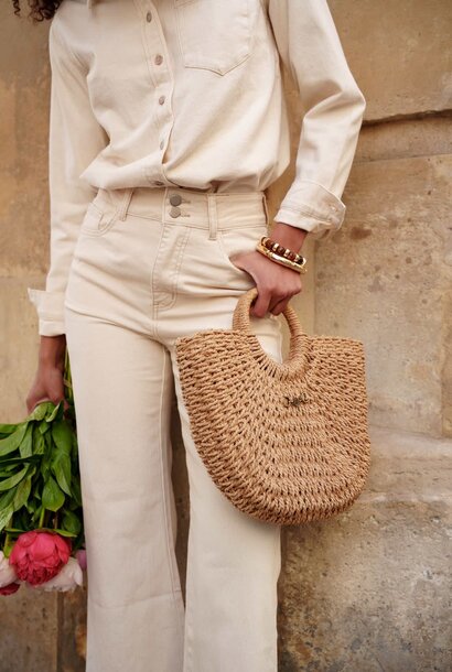 Eugenie highwaist large flare Beige Naturel