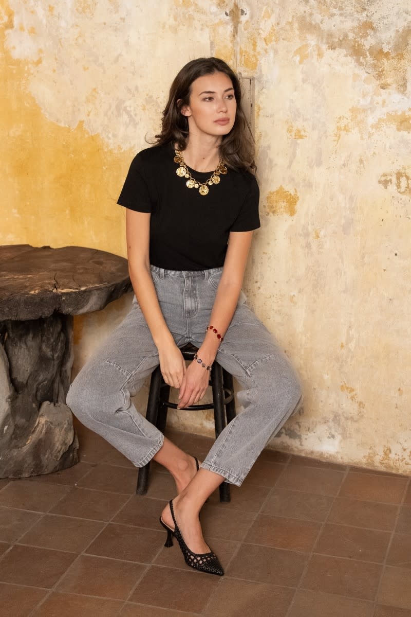 Brandy slim balloon denim Light Grey-4