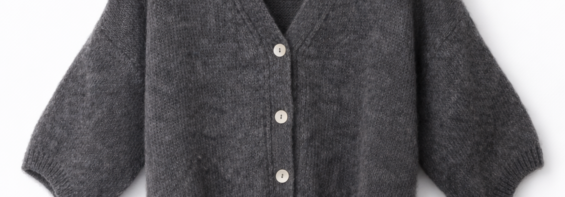 Kina soft s/s cardigan knit Grey