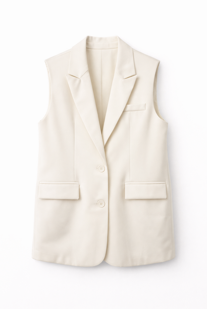 Blair oversized gillet blazer with bow backdetail Off White