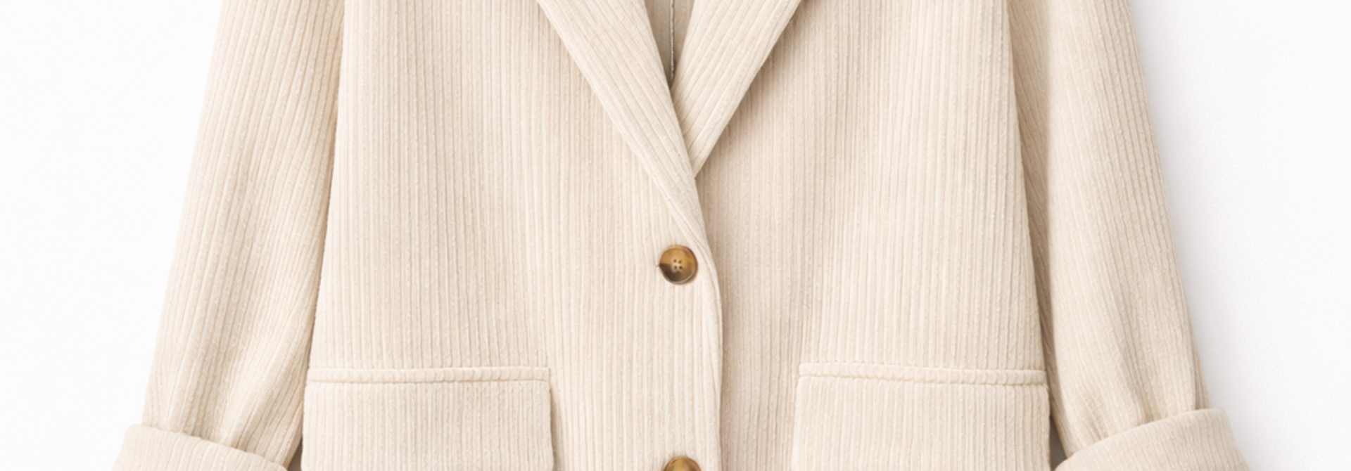 Joliet soft ribbed stretch oversized blazer Ecru