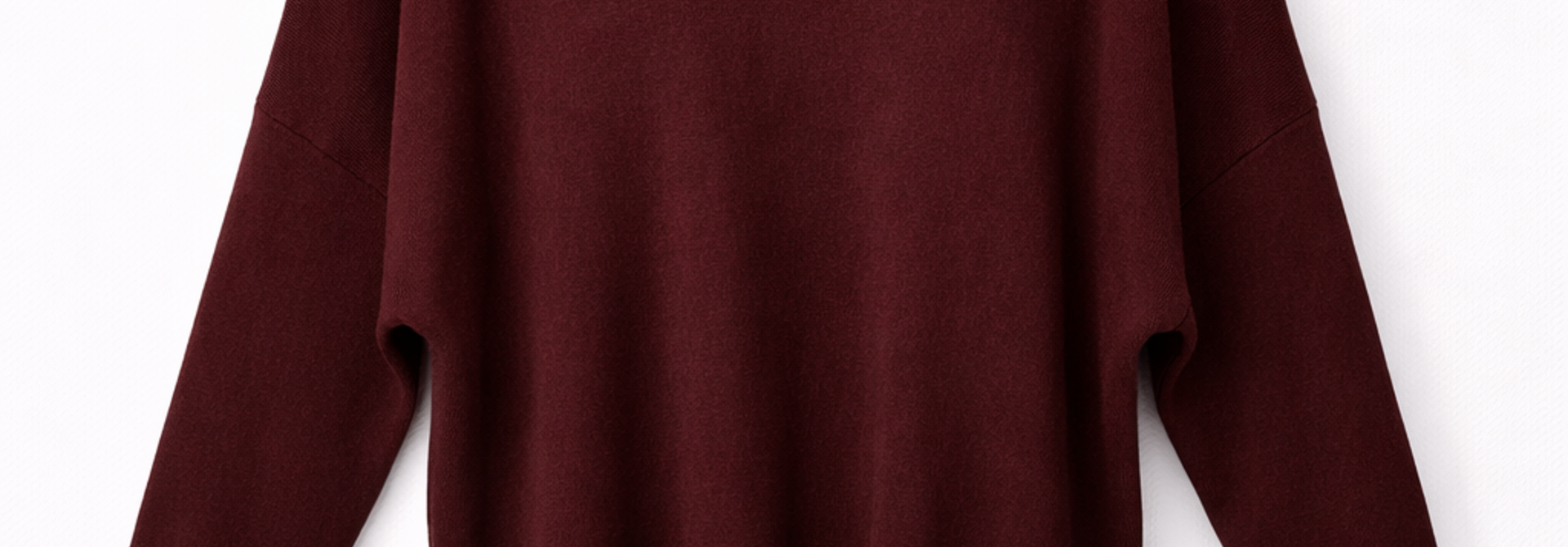 Kanza fine viscose basic knit top Burgundy