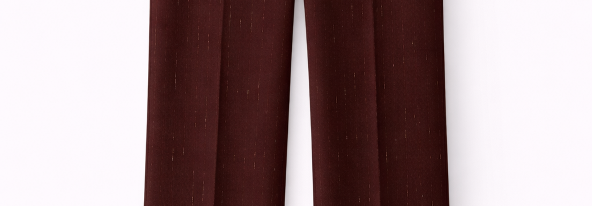 Prace lurex bouclé pinestripe trousser Burgundy