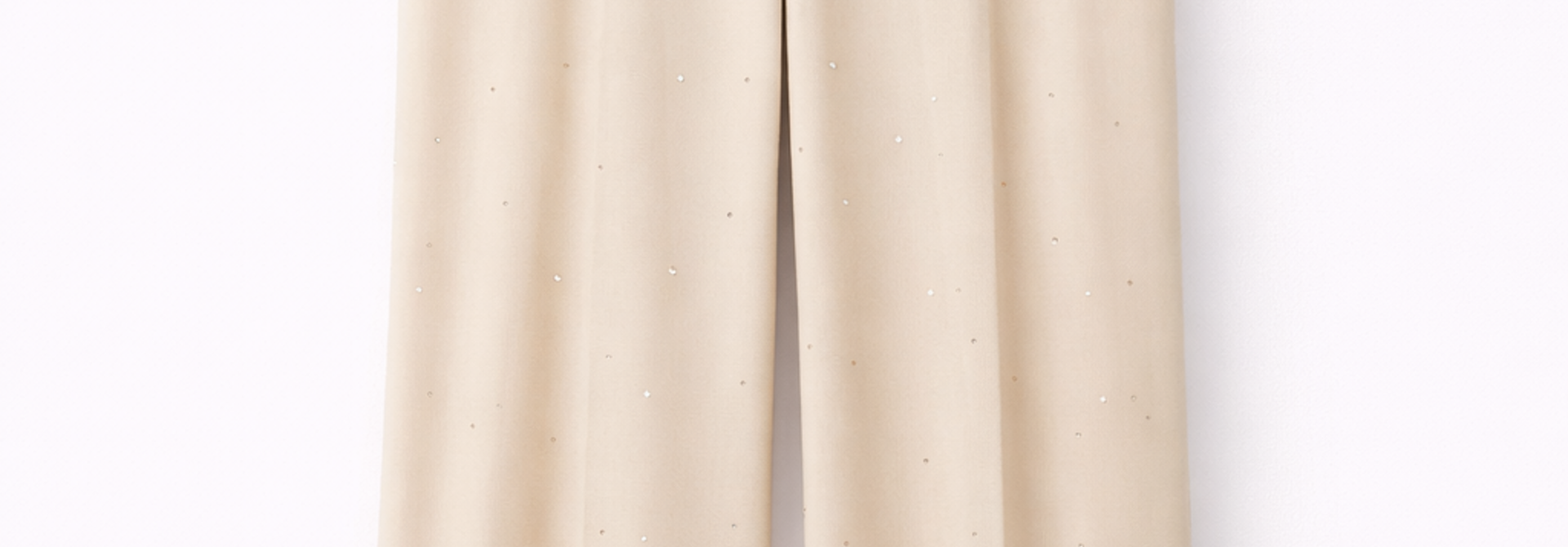 Palery paillet pinestripe trousser Ecru