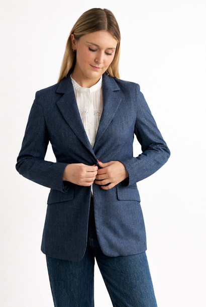 Aldo soft pinestripe blazer Meleé Denim