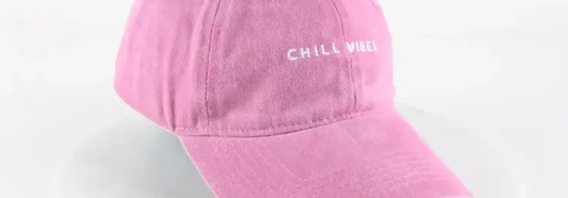 'Chill Vibes' vintage cap Candy Pink