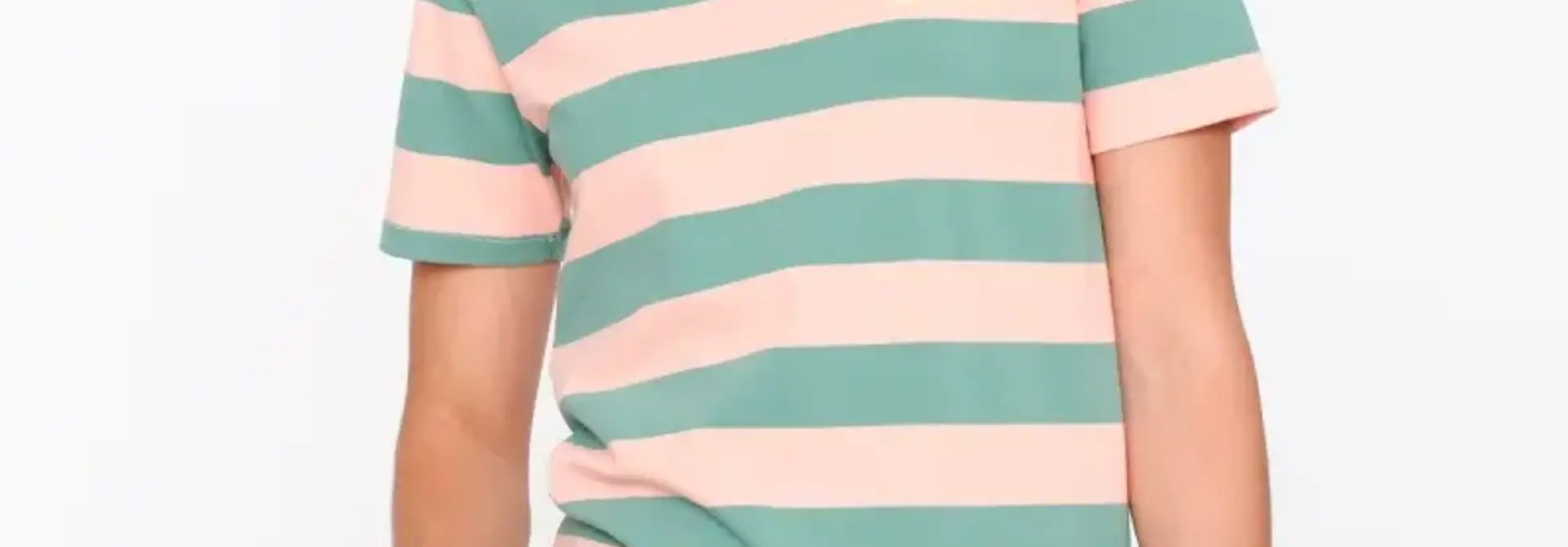 Haway striped coton t-shirt Green