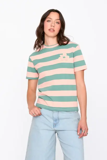 Haway striped coton t-shirt Green