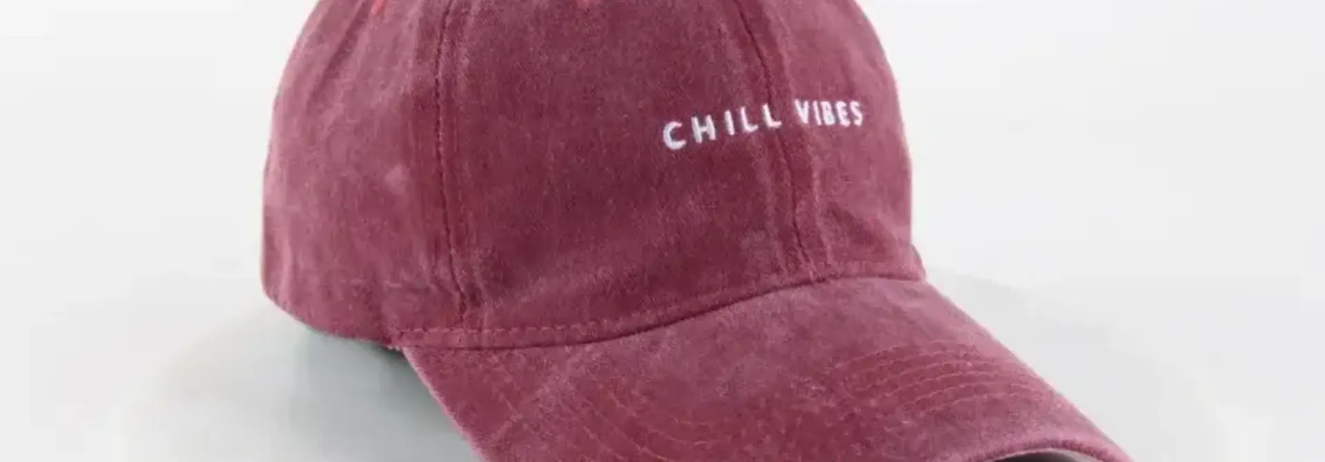 'Chill Vibes'  vintage cap Burgundy