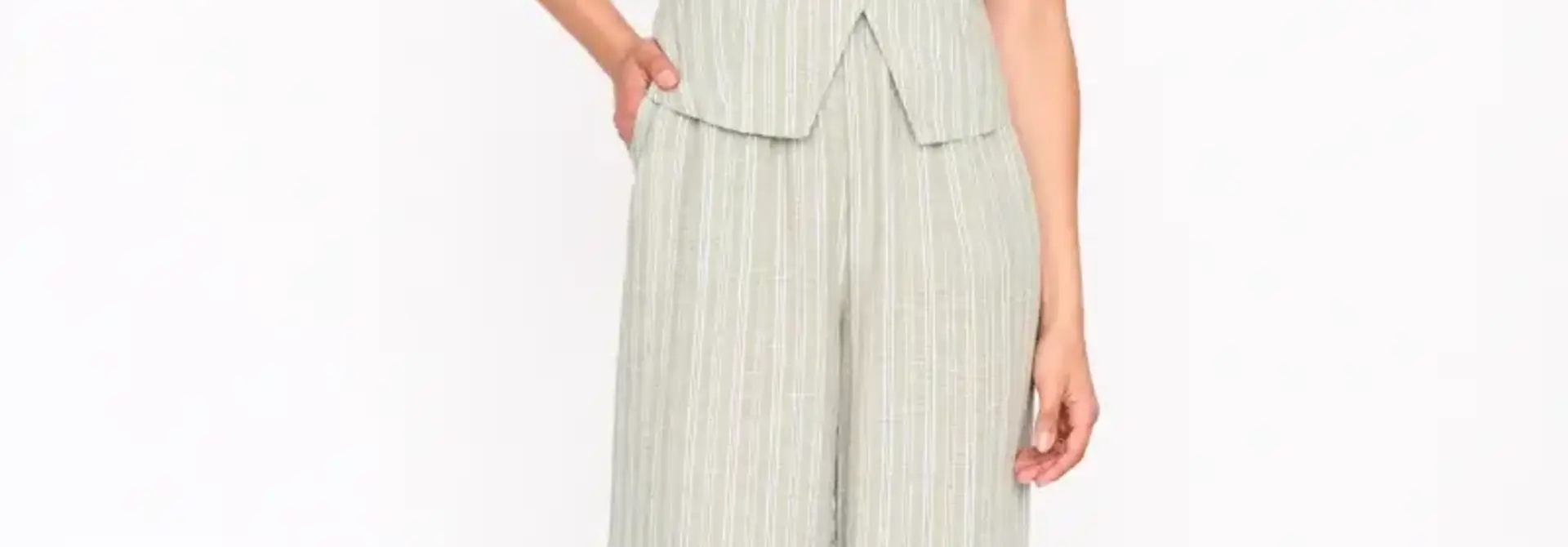 Ruben striped pant Olive Green