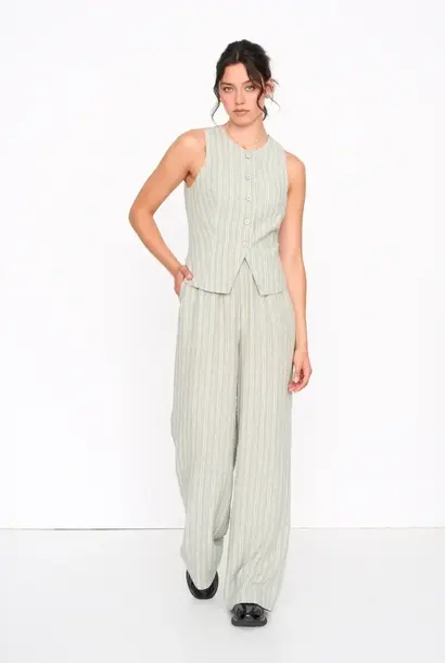 Ruben striped pant Olive Green
