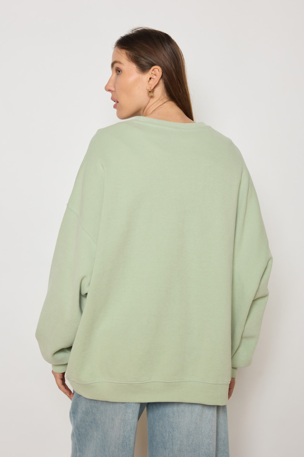 Mae basic sweater Matcha Green-3
