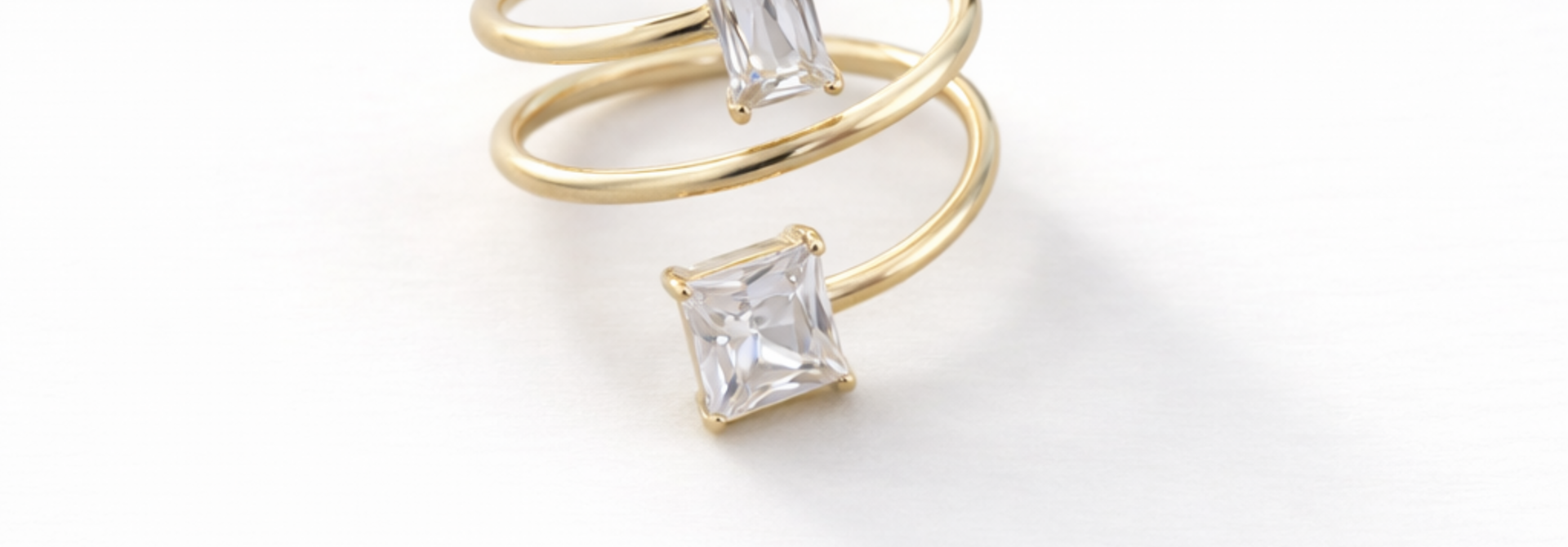 Elix fine twisted duo diamant ring Gold