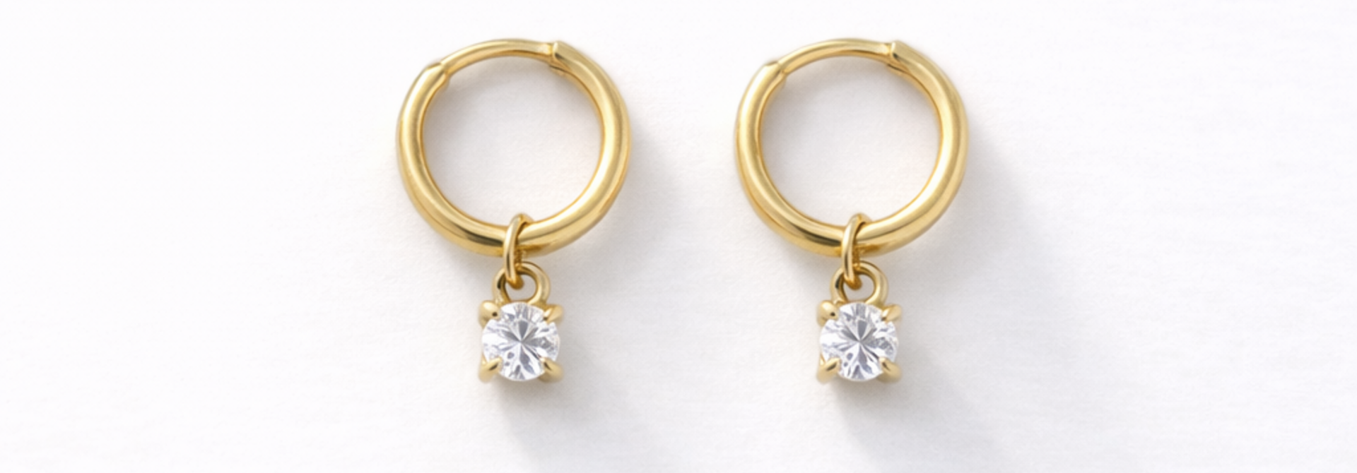 Bett little diamant bedal minimal earrings Gold