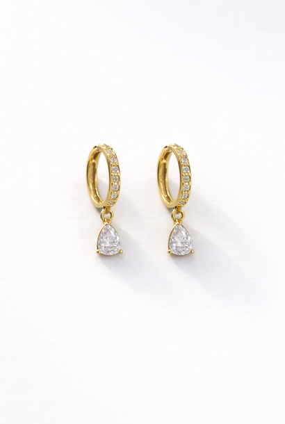 Amira little diamant drop earrings Gold