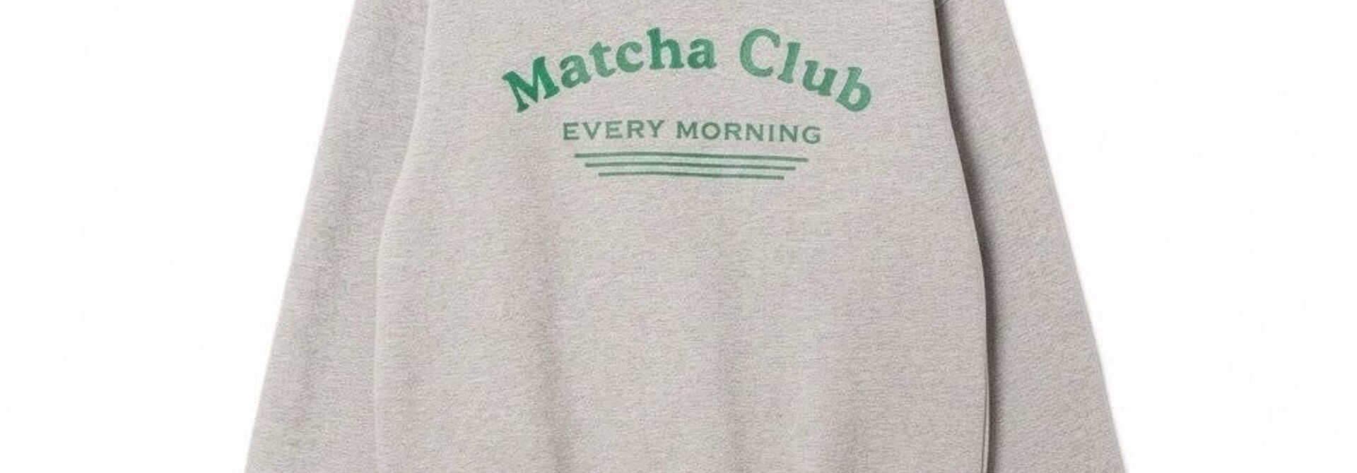 "Matcha Club" sweater Grey