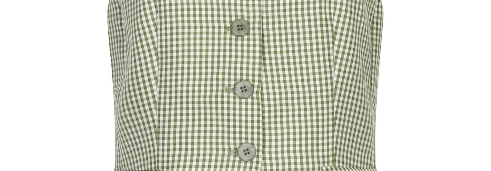 Jette vichy centered gilet Green