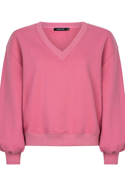 Kyomi v-neck ballonslleeve sweater Dusty Pink