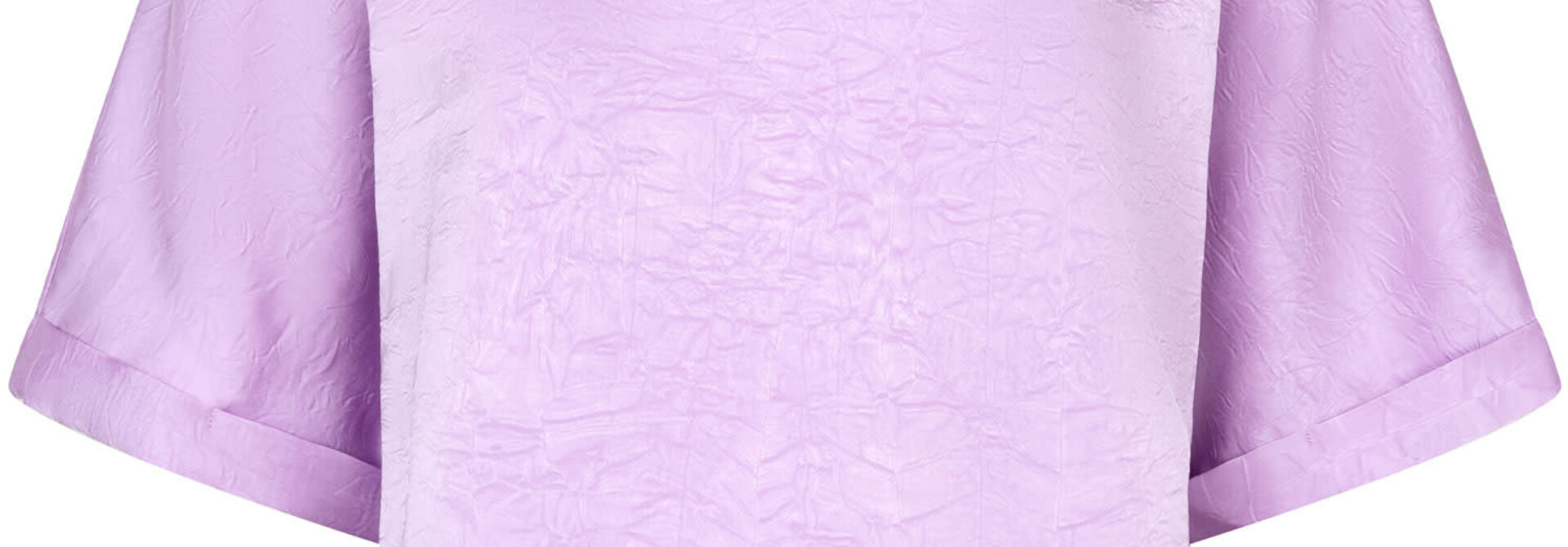 Huda structured satin s/s top Violet