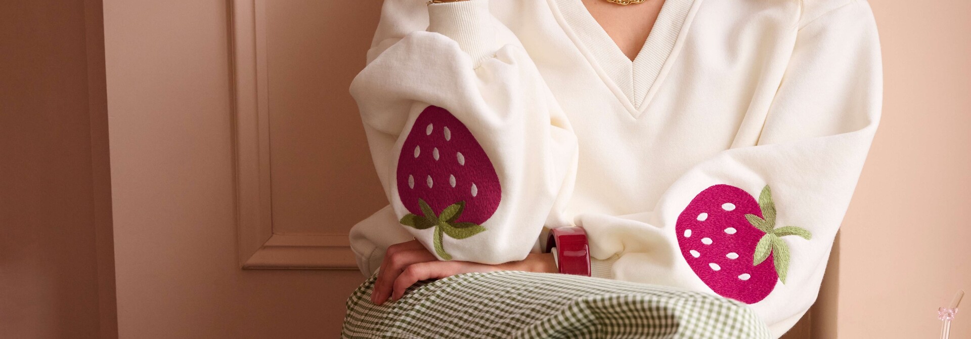 Celeste vichy wide pant Green