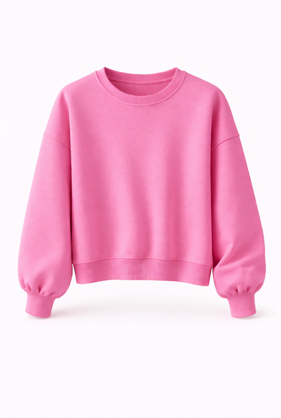 Kayne flock liner basic sweater Happy Pink