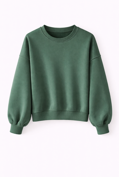 Kayne flock liner basic sweater Green