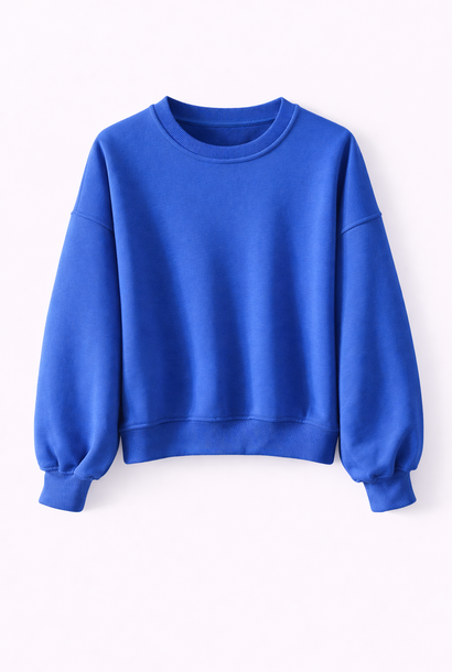 Kayne flock liner basic sweater Royal Blue
