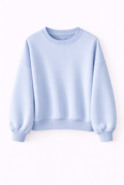 Kayne flock liner basic sweater Light Blue