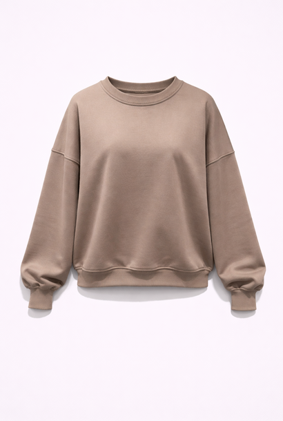 Kayne flock liner basic sweater Taupe