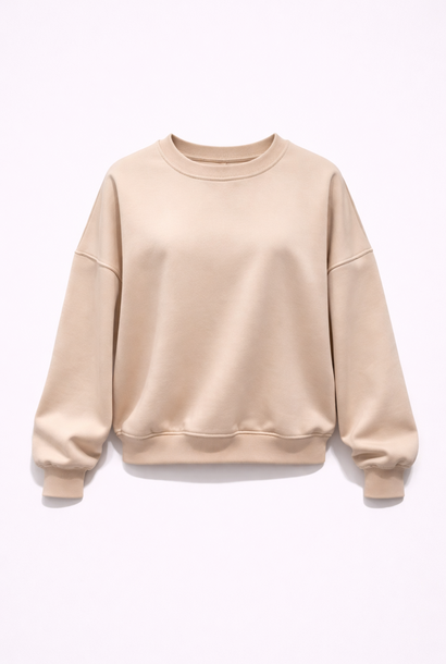 Kayne flock liner basic sweater Beige