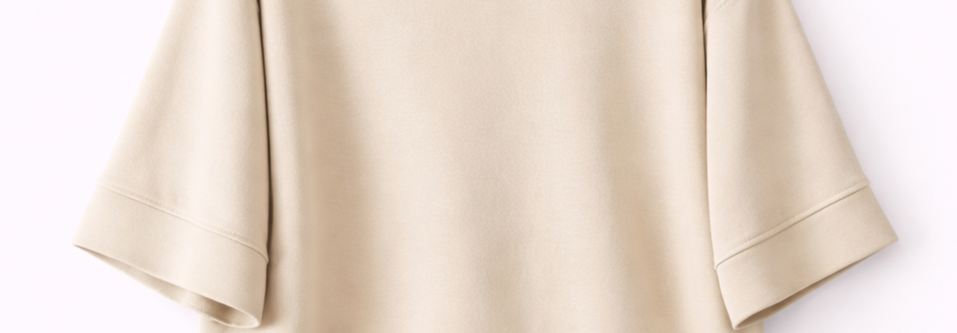 Ridge fine viscose boxy s/s sweater Naturel Beige