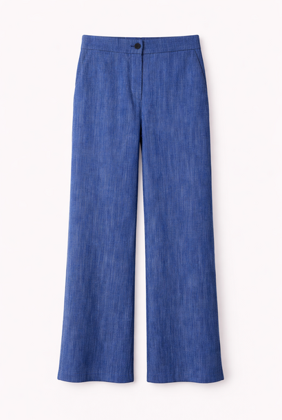Prace wide denim pant Cobalt Blue