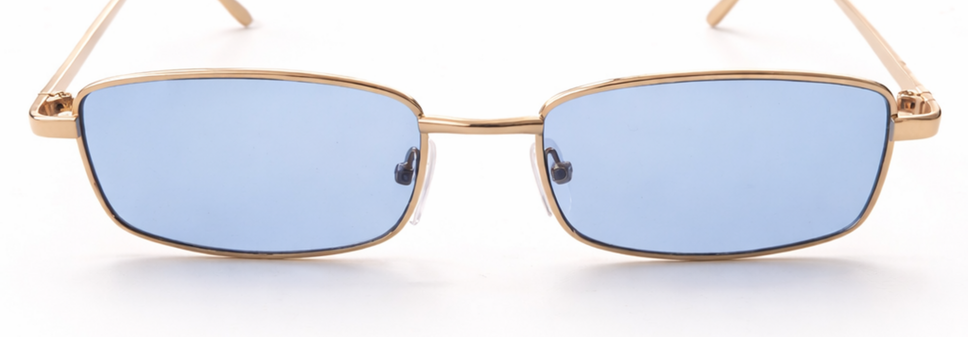Texas narrow-frame sunglasses Gold Blue